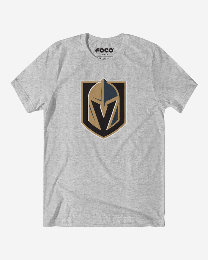 Vegas Golden Knights Primary Logo T-Shirt FOCO Athletic Heather S - FOCO.com