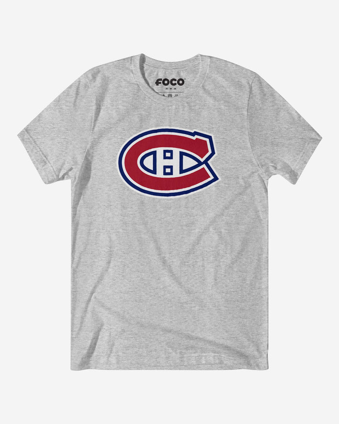 Montreal Canadiens Primary Logo T-Shirt FOCO Athletic Heather S - FOCO.com