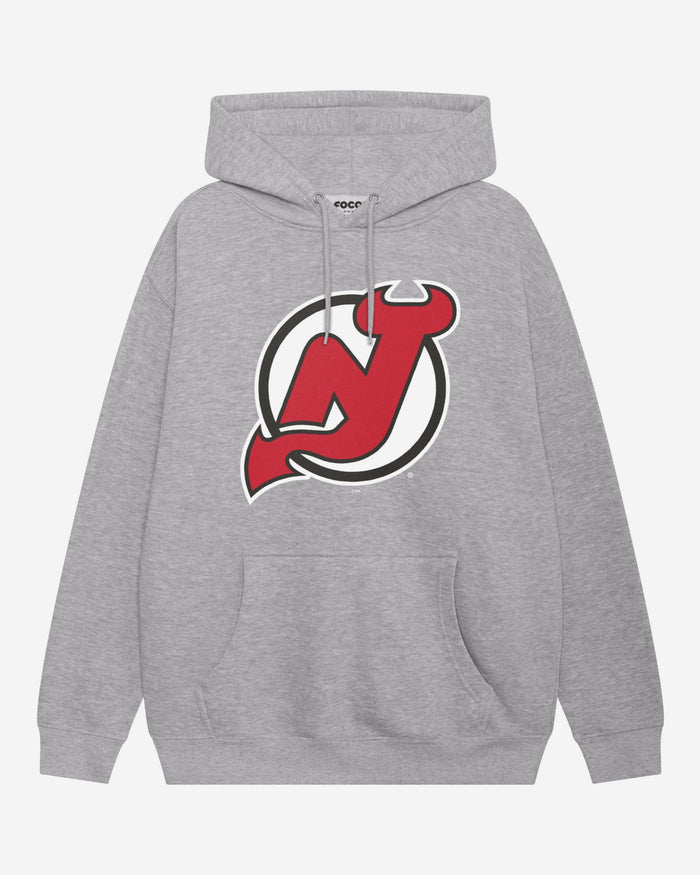 New Jersey Devils Primary Logo Hoodie FOCO Athletic Heather S - FOCO.com