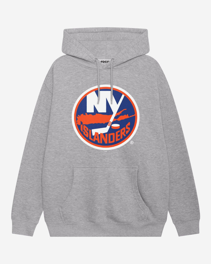 New York Islanders Primary Logo Hoodie FOCO Athletic Heather S - FOCO.com