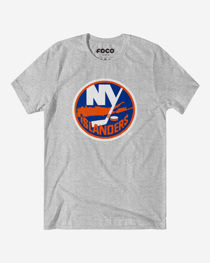 New York Islanders Primary Logo T-Shirt FOCO Athletic Heather S - FOCO.com