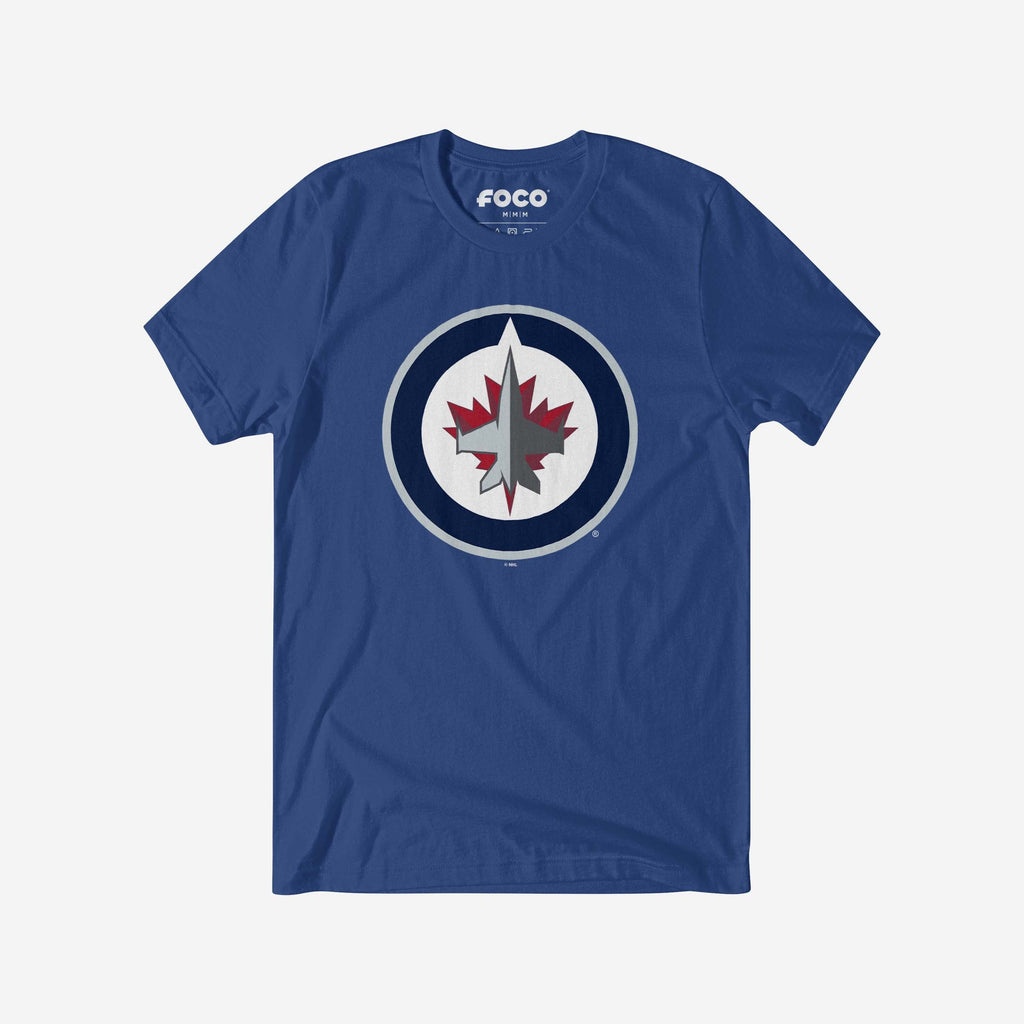 Winnipeg Jets Primary Logo T-Shirt FOCO True Royal S - FOCO.com