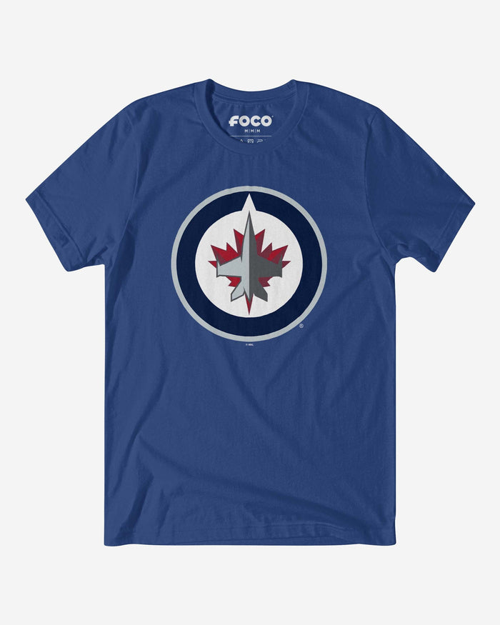 Winnipeg Jets Primary Logo T-Shirt FOCO True Royal S - FOCO.com