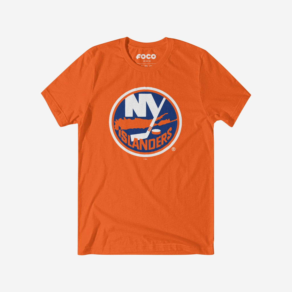New York Islanders Primary Logo T-Shirt FOCO Orange S - FOCO.com