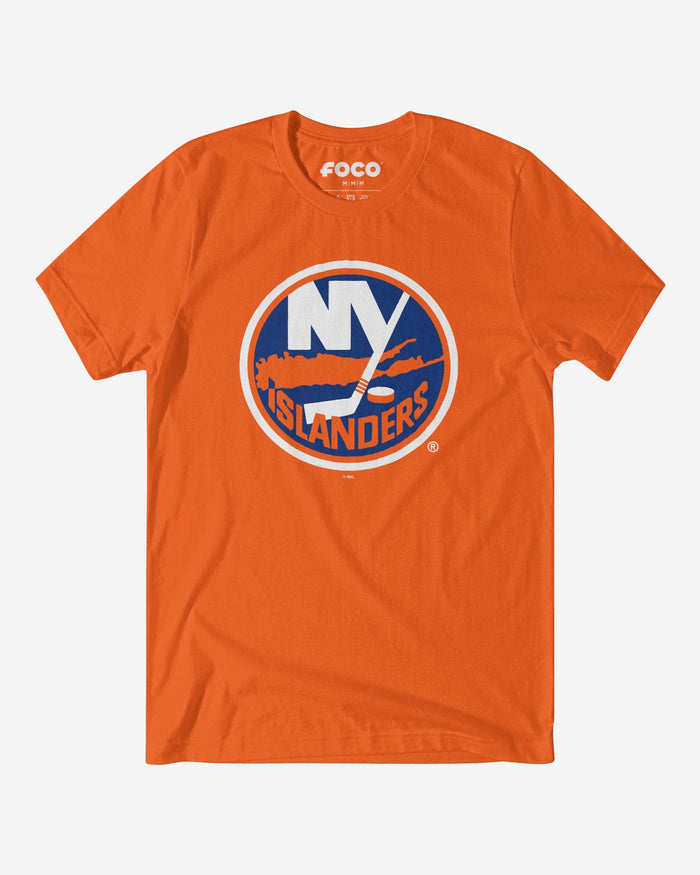 New York Islanders Primary Logo T-Shirt FOCO Orange S - FOCO.com