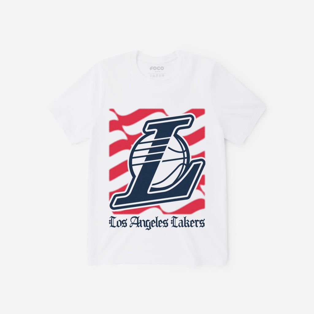Los Angeles Lakers American Heritage Wordmark T-Shirt FOCO S - FOCO.com
