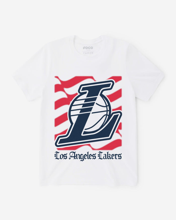 Los Angeles Lakers American Heritage Wordmark T-Shirt FOCO S - FOCO.com