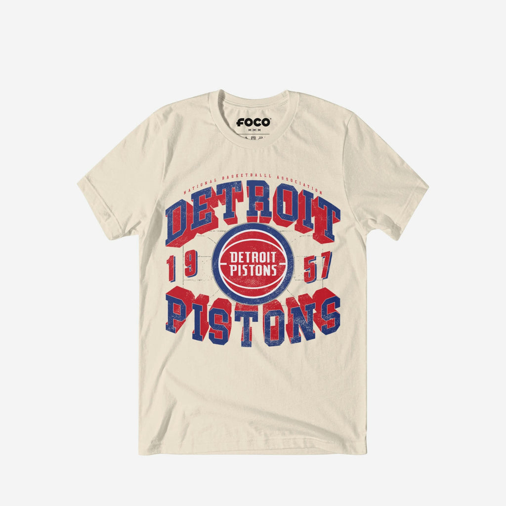 Detroit Pistons Court Arched Wordmark T-Shirt FOCO S - FOCO.com