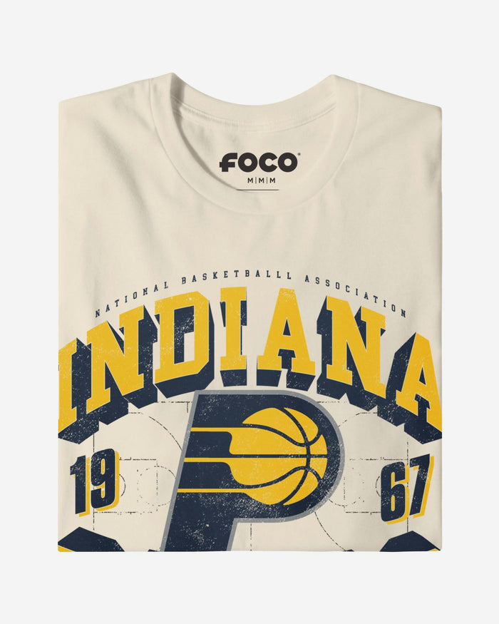 Indiana Pacers Court Arched Wordmark T-Shirt FOCO S - FOCO.com
