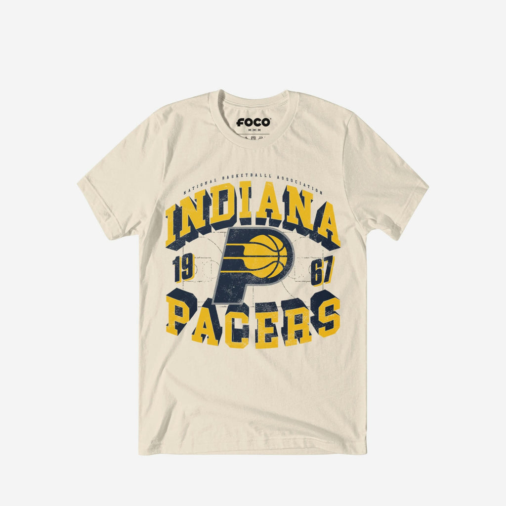 Indiana Pacers Court Arched Wordmark T-Shirt FOCO S - FOCO.com