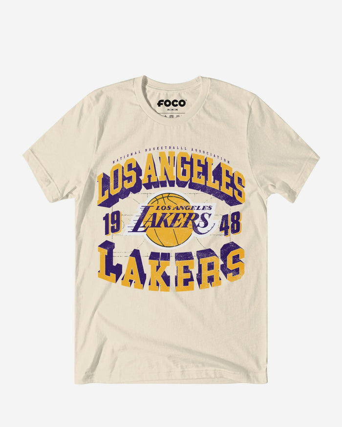 Los Angeles Lakers Court Arched Wordmark T-Shirt FOCO S - FOCO.com