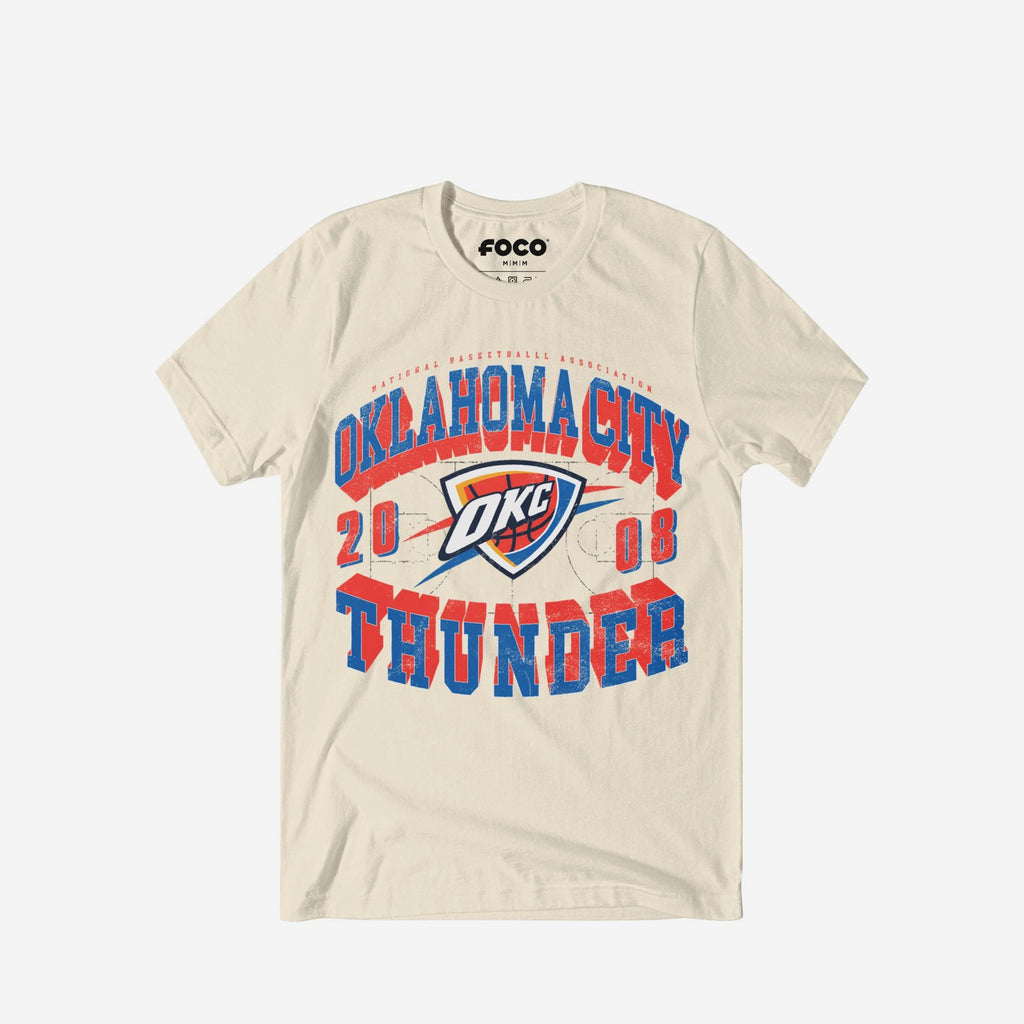 Oklahoma City Thunder Court Arched Wordmark T-Shirt FOCO S - FOCO.com