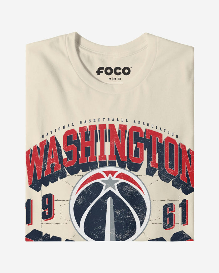 Washington Wizards Court Arched Wordmark T-Shirt FOCO S - FOCO.com