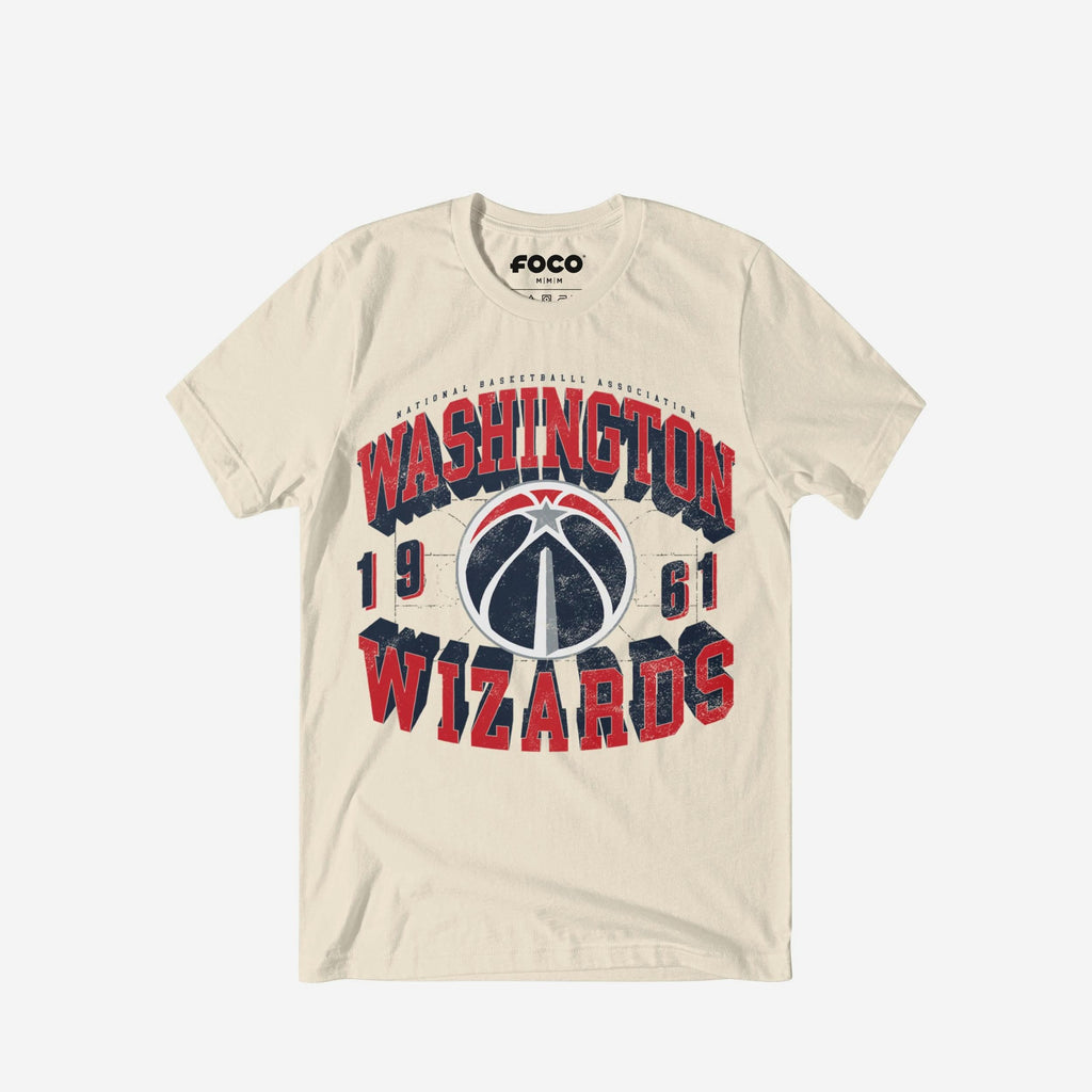 Washington Wizards Court Arched Wordmark T-Shirt FOCO S - FOCO.com