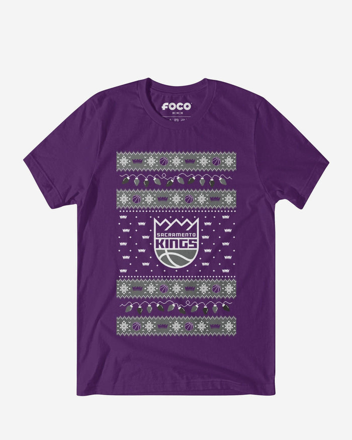 Sacramento Kings Holiday Lights Sweater T-Shirt FOCO S - FOCO.com