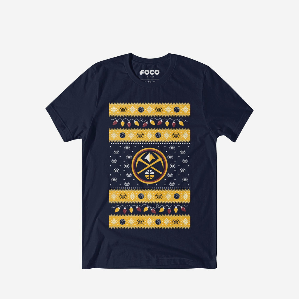 Denver Nuggets Holiday Lights Sweater T-Shirt FOCO S - FOCO.com