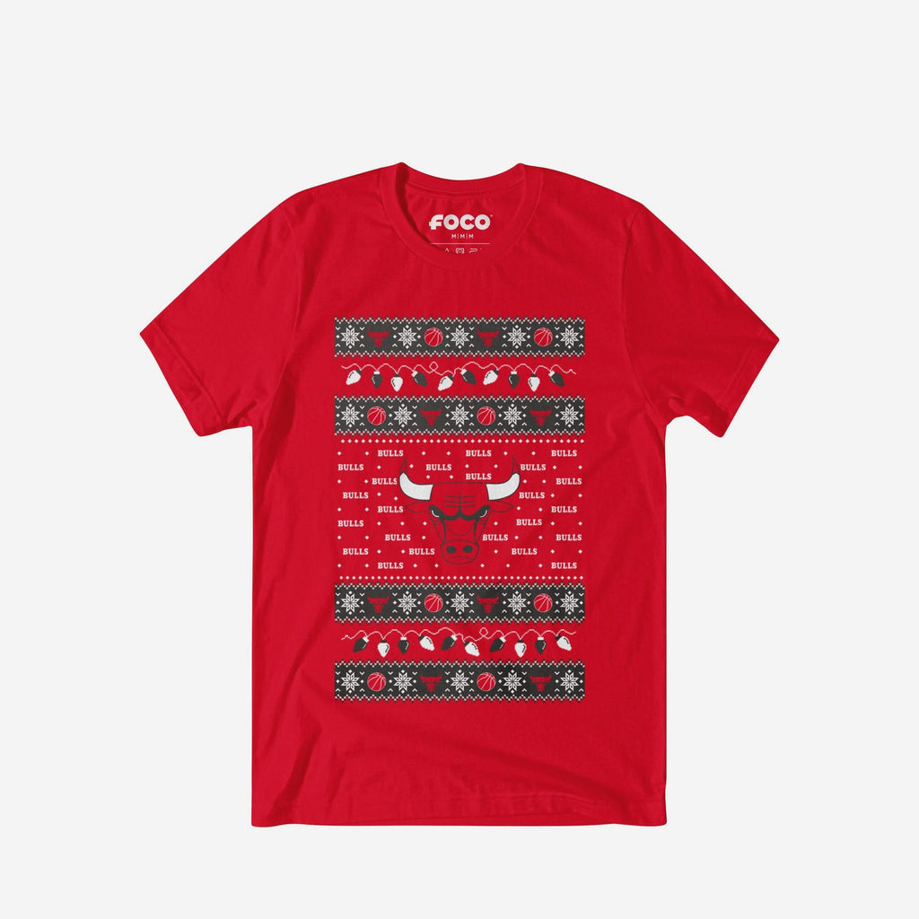 Chicago Bulls Holiday Lights Sweater T-Shirt FOCO S - FOCO.com