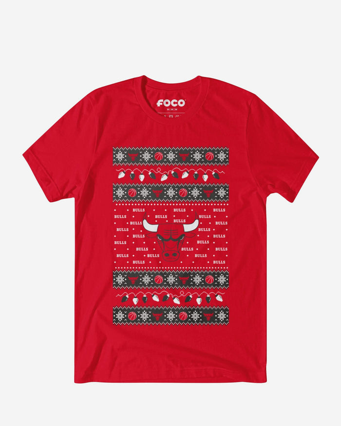 Chicago Bulls Holiday Lights Sweater T-Shirt FOCO S - FOCO.com