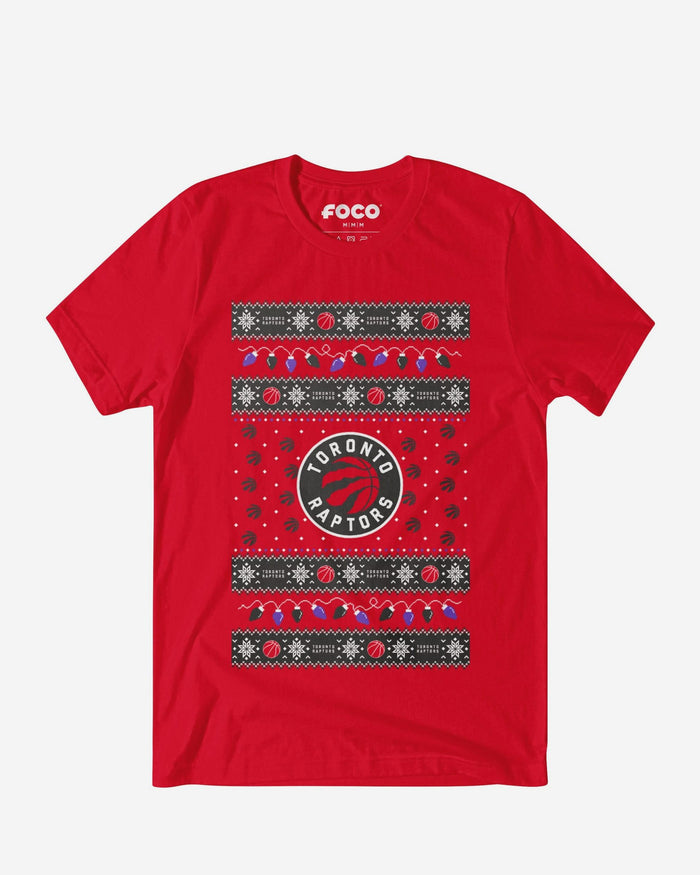 Toronto Raptors Holiday Lights Sweater T-Shirt FOCO S - FOCO.com