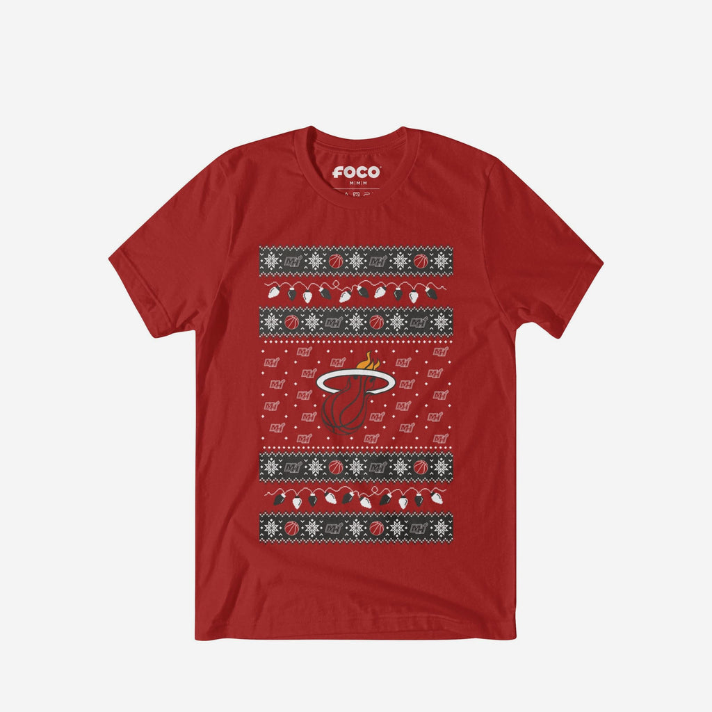 Miami Heat Holiday Lights Sweater T-Shirt FOCO S - FOCO.com