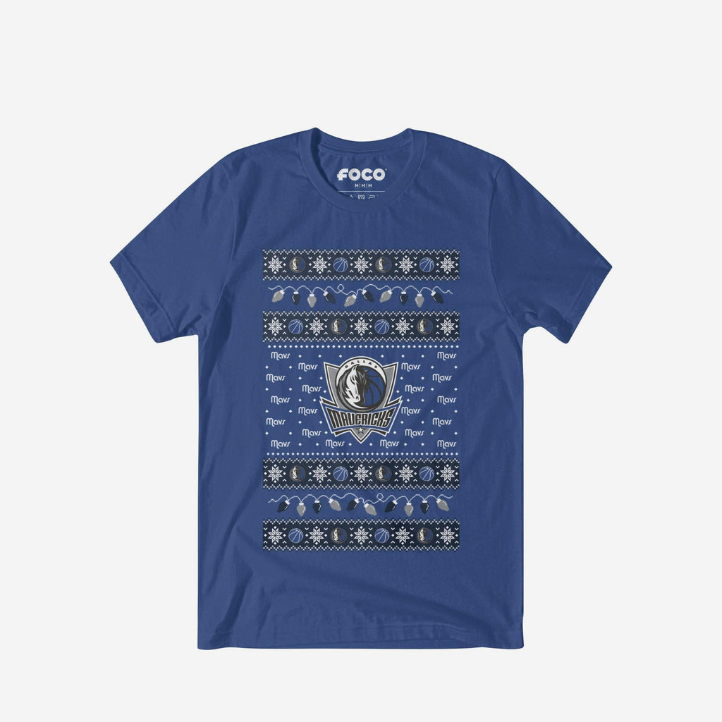 Dallas Mavericks Holiday Lights Sweater T-Shirt FOCO S - FOCO.com