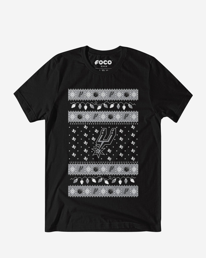 San Antonio Spurs Holiday Lights Sweater T-Shirt FOCO S - FOCO.com