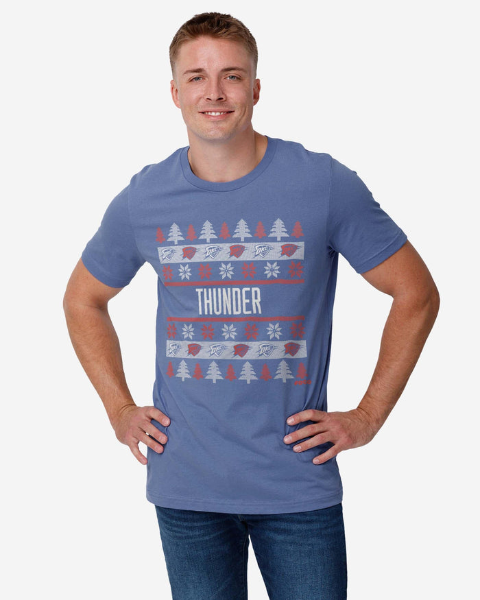 Oklahoma City Thunder Holiday Sweater T-Shirt FOCO - FOCO.com