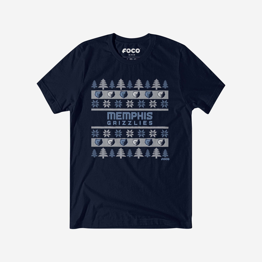 Memphis Grizzlies Holiday Sweater T-Shirt FOCO S - FOCO.com