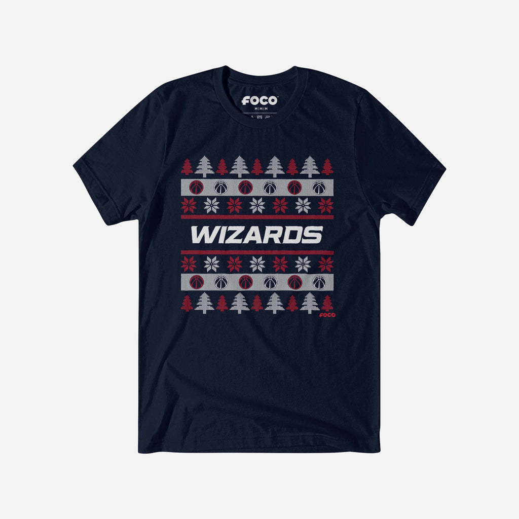Washington Wizards Holiday Sweater T-Shirt FOCO S - FOCO.com