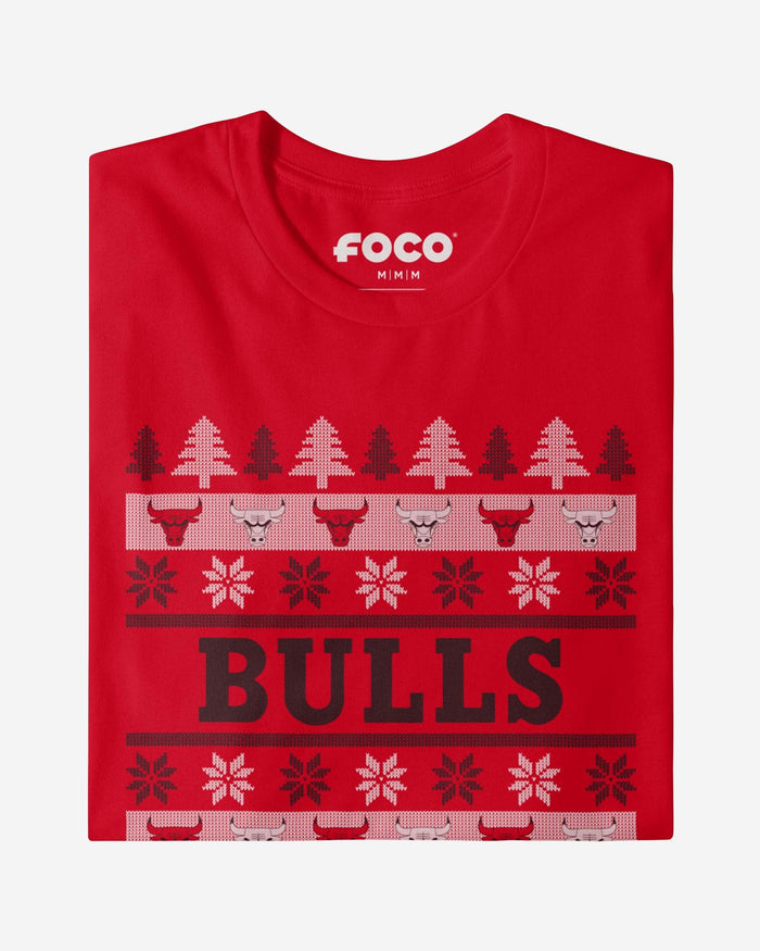 Chicago Bulls Holiday Sweater T-Shirt FOCO - FOCO.com