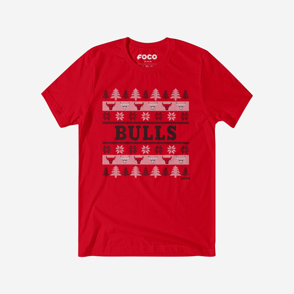 Chicago Bulls Holiday Sweater T-Shirt FOCO S - FOCO.com
