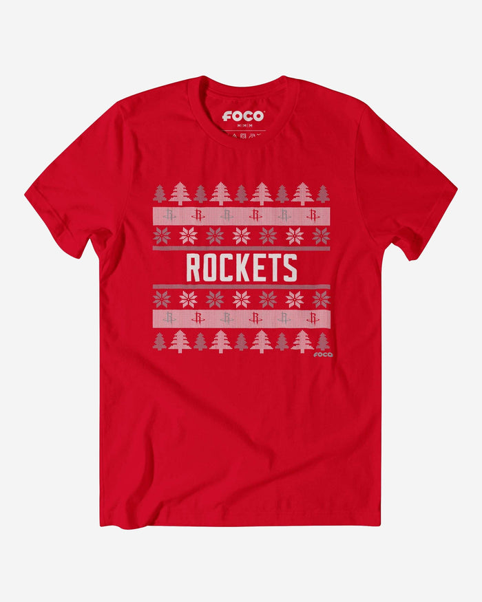 Houston Rockets Holiday Sweater T-Shirt FOCO S - FOCO.com
