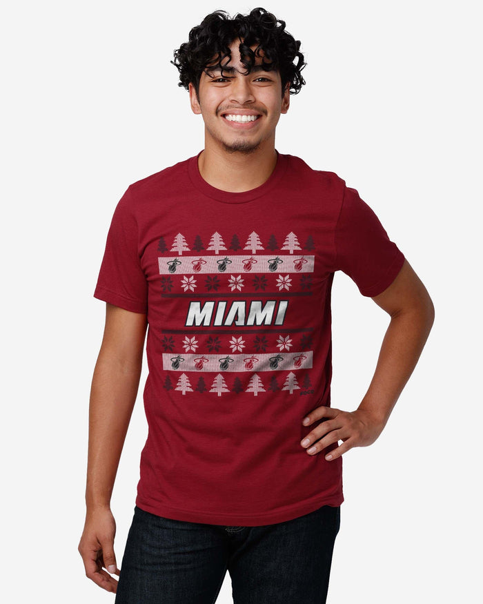 Miami Heat Holiday Sweater T-Shirt FOCO - FOCO.com