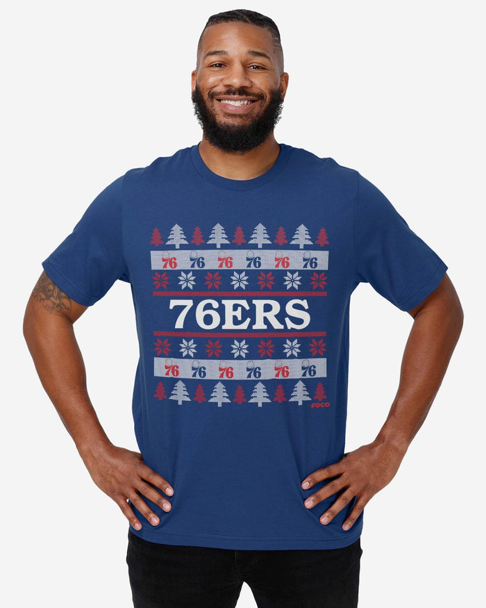 Philadelphia 76Ers Holiday Sweater T-Shirt FOCO - FOCO.com