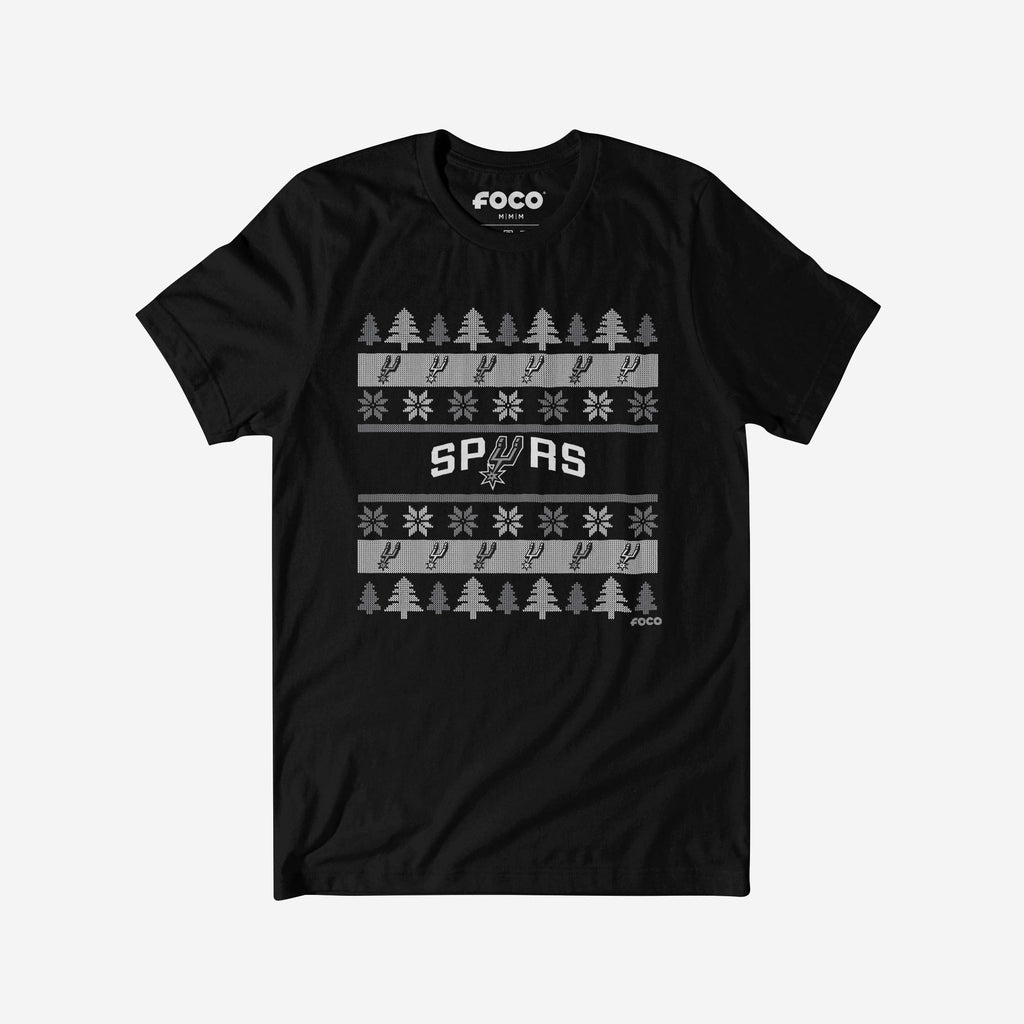San Antonio Spurs Holiday Sweater T-Shirt FOCO S - FOCO.com