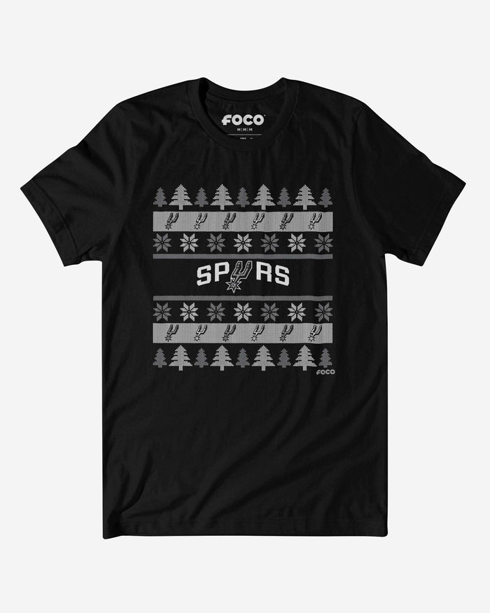 San Antonio Spurs Holiday Sweater T-Shirt FOCO S - FOCO.com