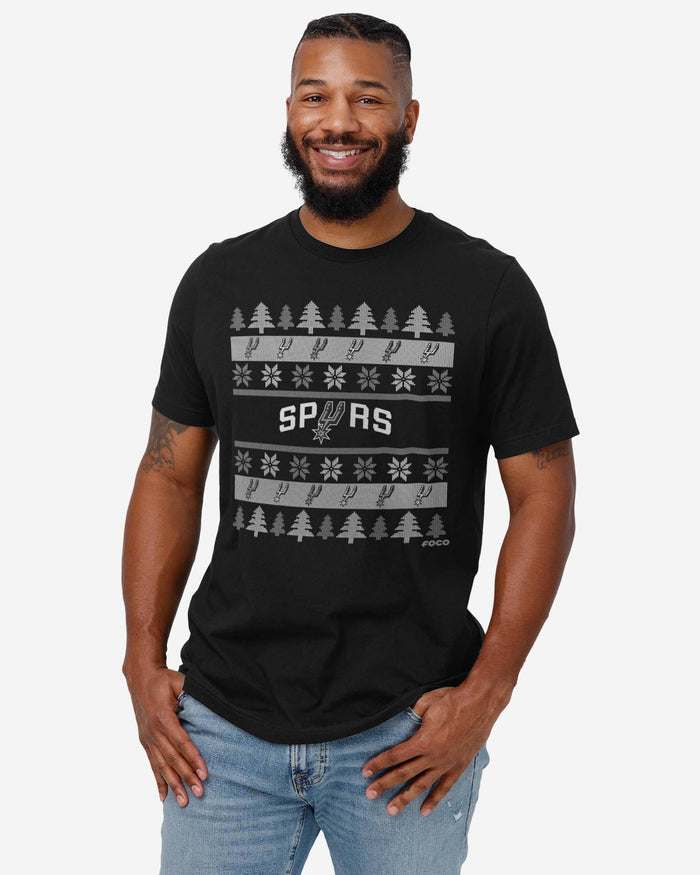 San Antonio Spurs Holiday Sweater T-Shirt FOCO - FOCO.com