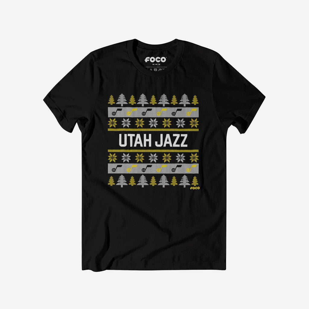 Utah Jazz Holiday Sweater T-Shirt FOCO S - FOCO.com