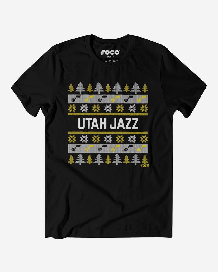 Utah Jazz Holiday Sweater T-Shirt FOCO S - FOCO.com