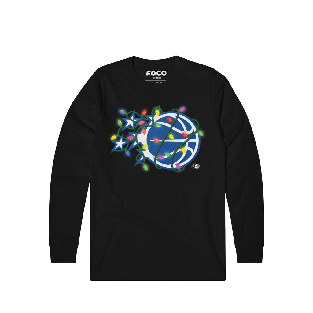 Orlando Magic Primary Logo Holiday Lights Long Sleeve T-Shirt