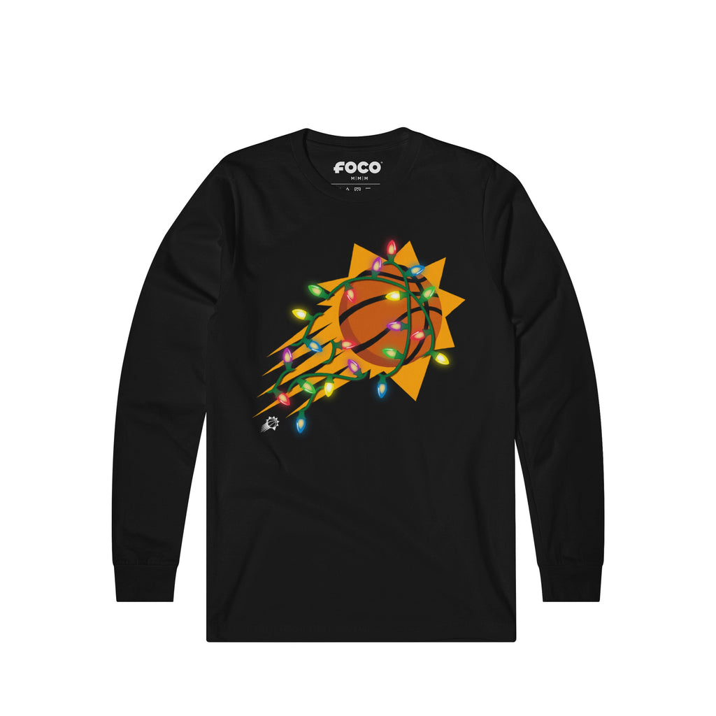 Phoenix Suns Primary Logo Holiday Lights Long Sleeve T-Shirt