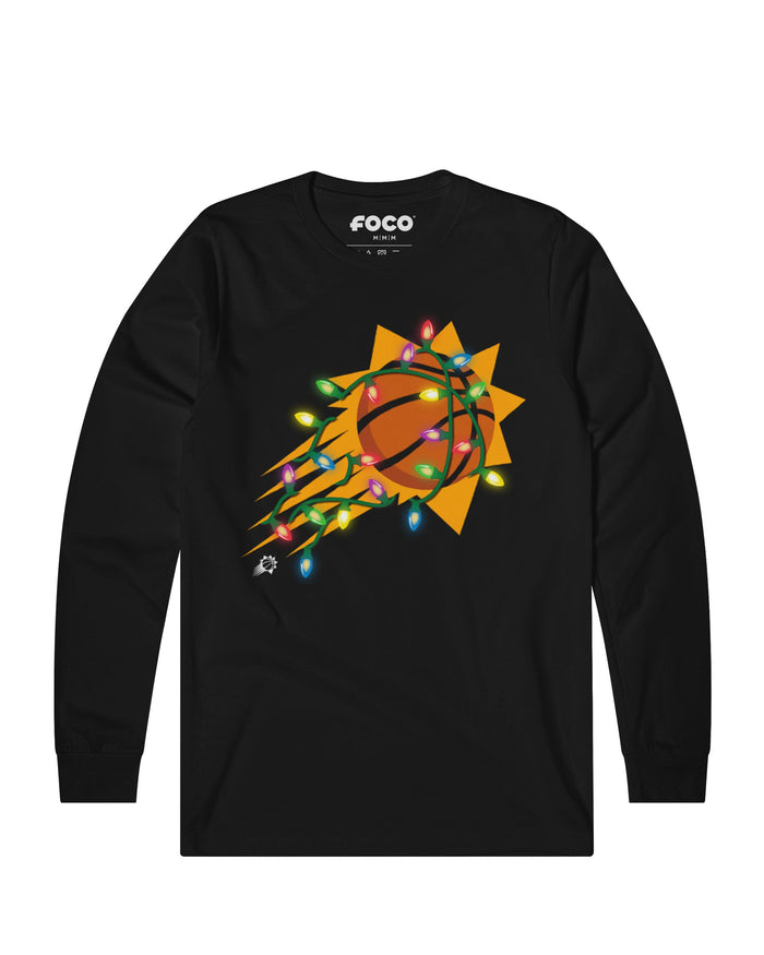 Phoenix Suns Primary Logo Holiday Lights Long Sleeve T-Shirt
