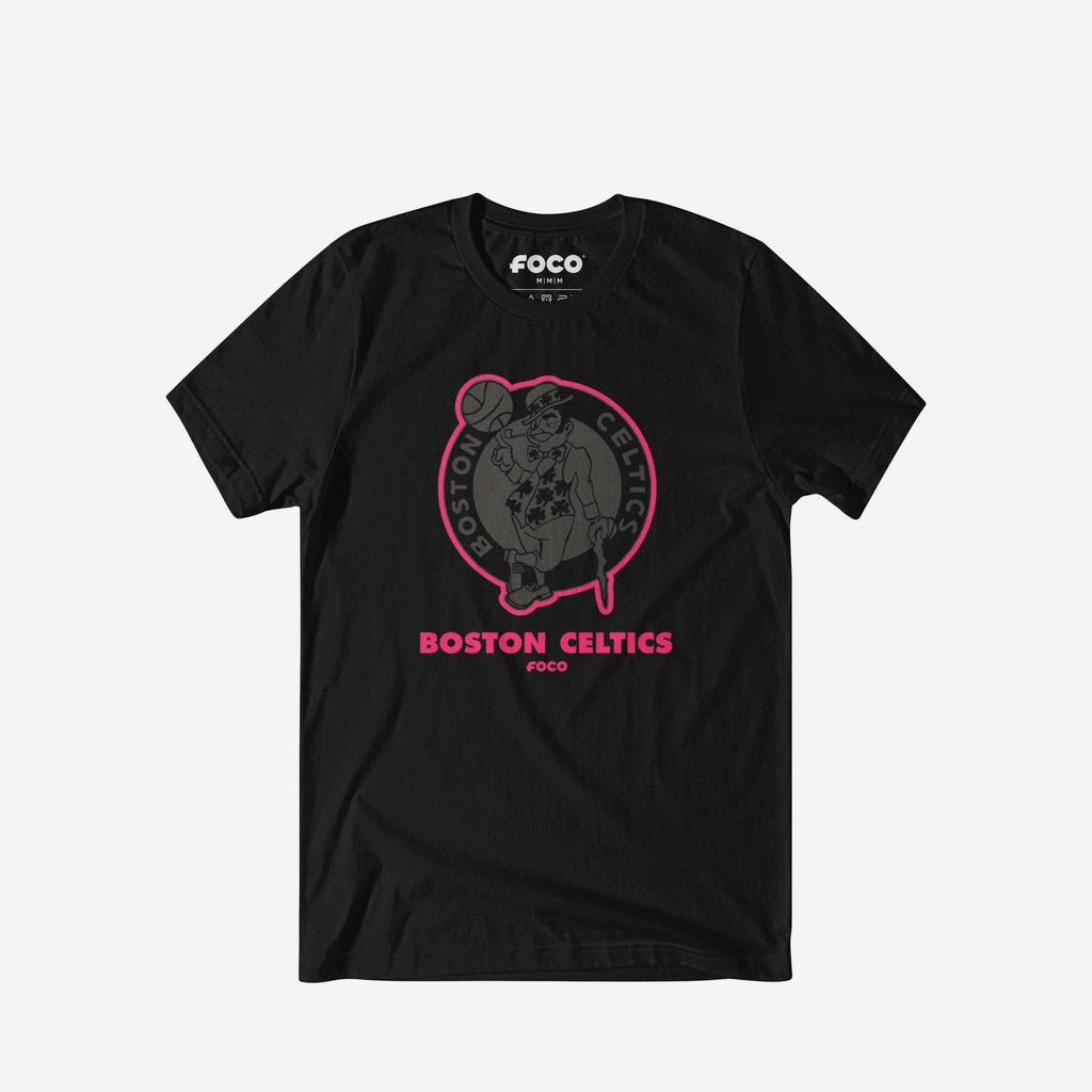 Boston Celtics Highlight Reel T-Shirt FOCO Black/Neon Pink S - FOCO.com