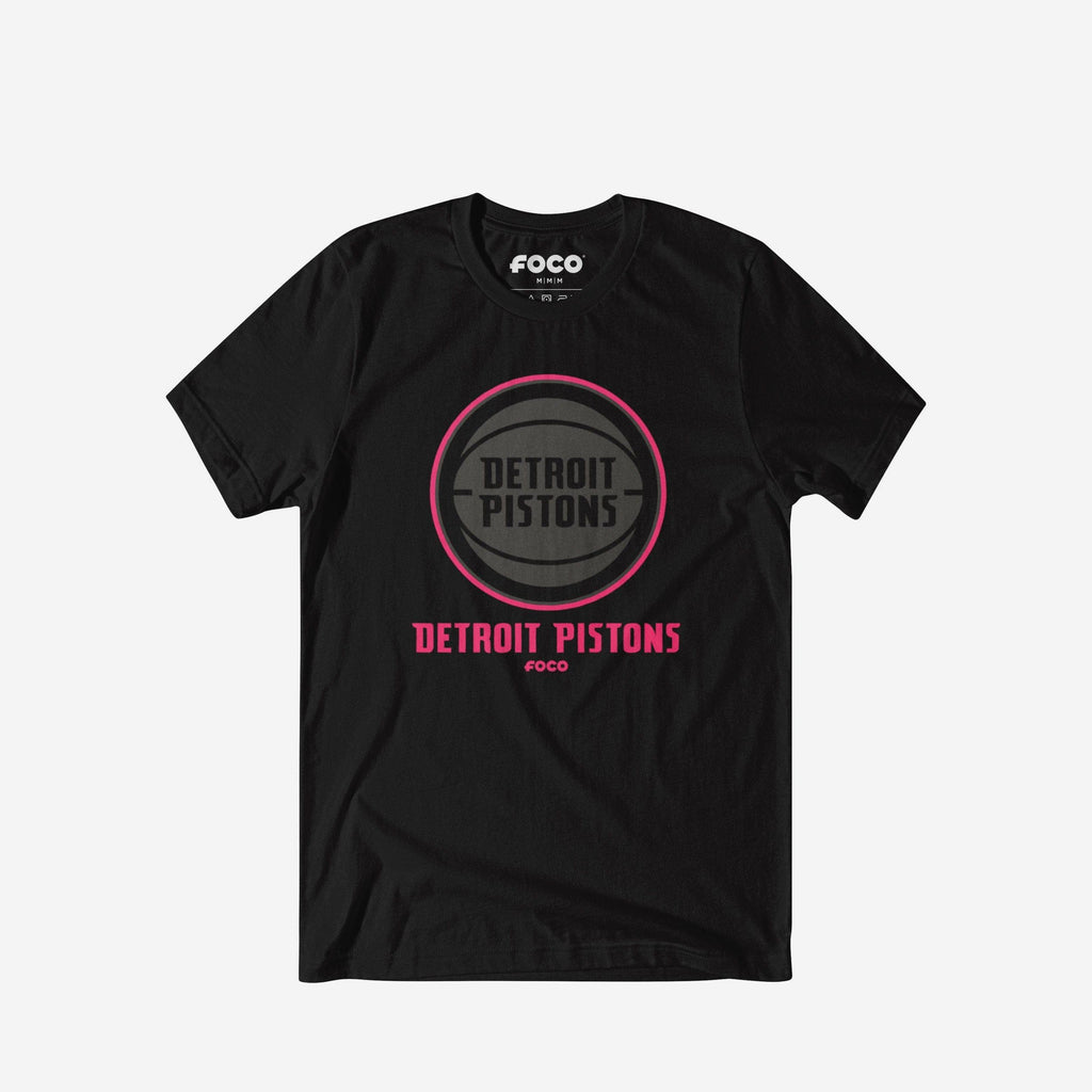 Detroit Pistons Highlight Reel T-Shirt FOCO Black/Neon Pink S - FOCO.com