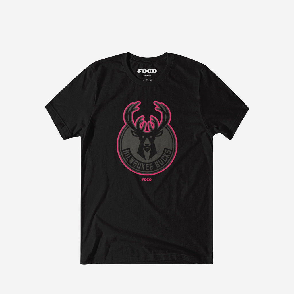 Milwaukee Bucks Highlight Reel T-Shirt FOCO Black/Neon Pink S - FOCO.com
