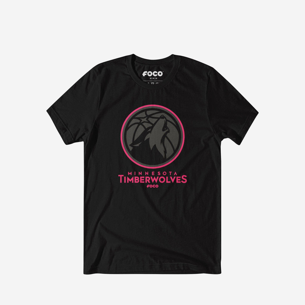 Minnesota Timberwolves Highlight Reel T-Shirt FOCO Black/Neon Pink S - FOCO.com
