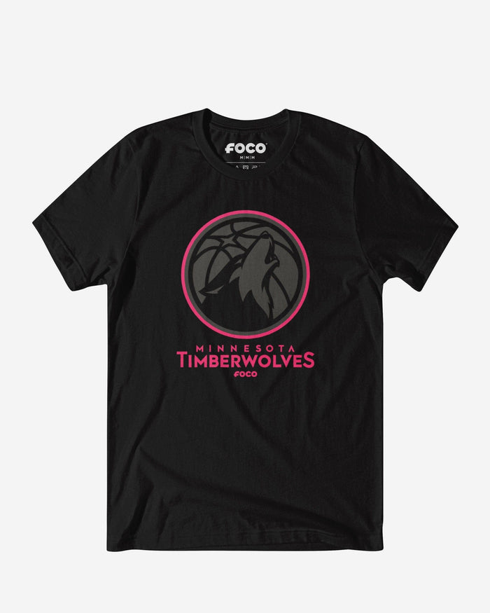Minnesota Timberwolves Highlight Reel T-Shirt FOCO Black/Neon Pink S - FOCO.com