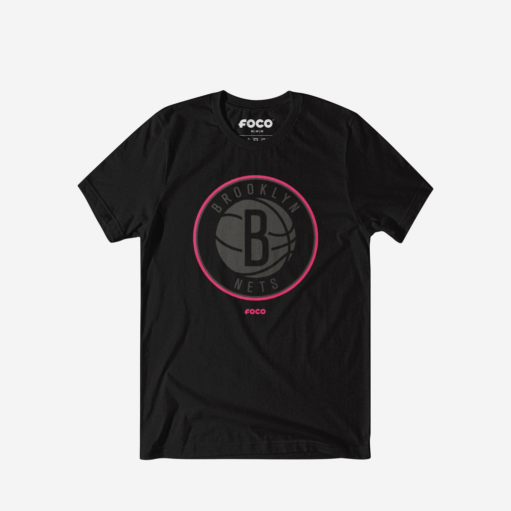 Brooklyn Nets Highlight Reel T-Shirt FOCO Black/Neon Pink S - FOCO.com