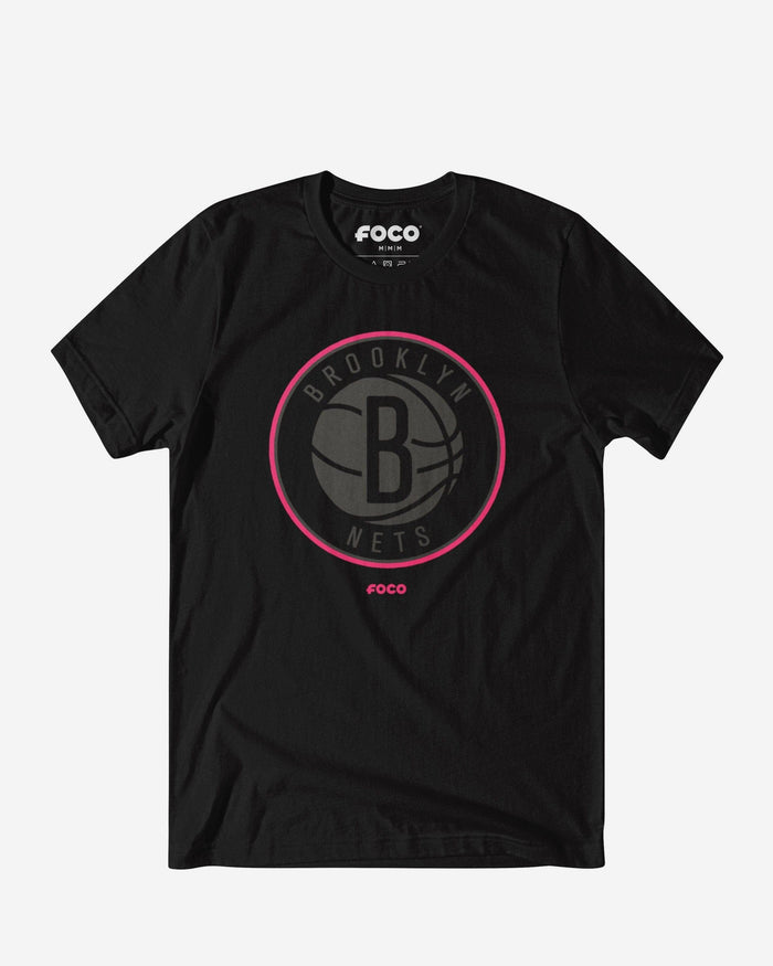 Brooklyn Nets Highlight Reel T-Shirt FOCO Black/Neon Pink S - FOCO.com