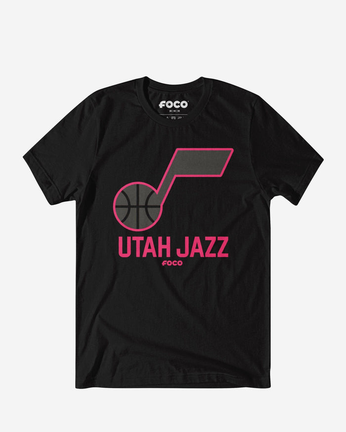 Utah Jazz Highlight Reel T-Shirt FOCO Black/Neon Pink S - FOCO.com